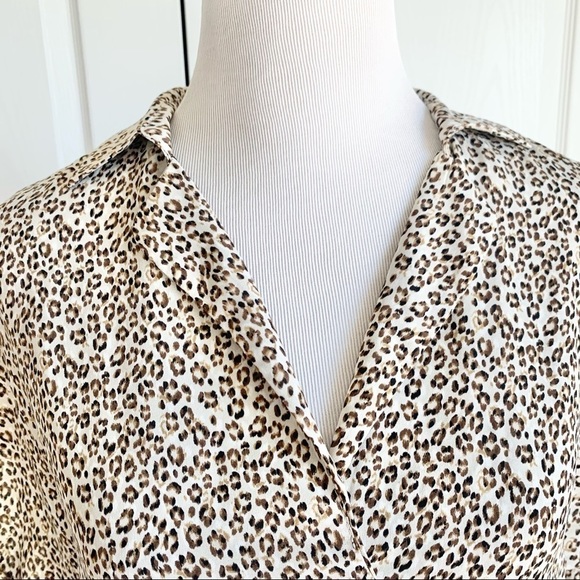 All in Favor Leopard Print V-neck Top - Picture 6 of 14